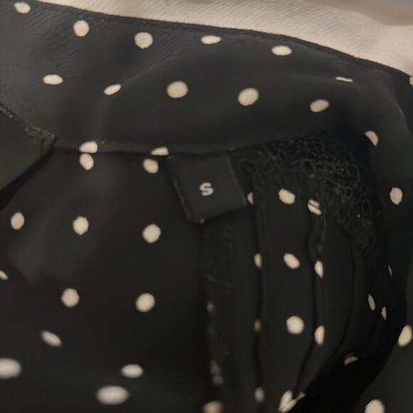 The kooples Peter Pan collar black polka dot “Wednesday” dress size small - Picture 6 of 6